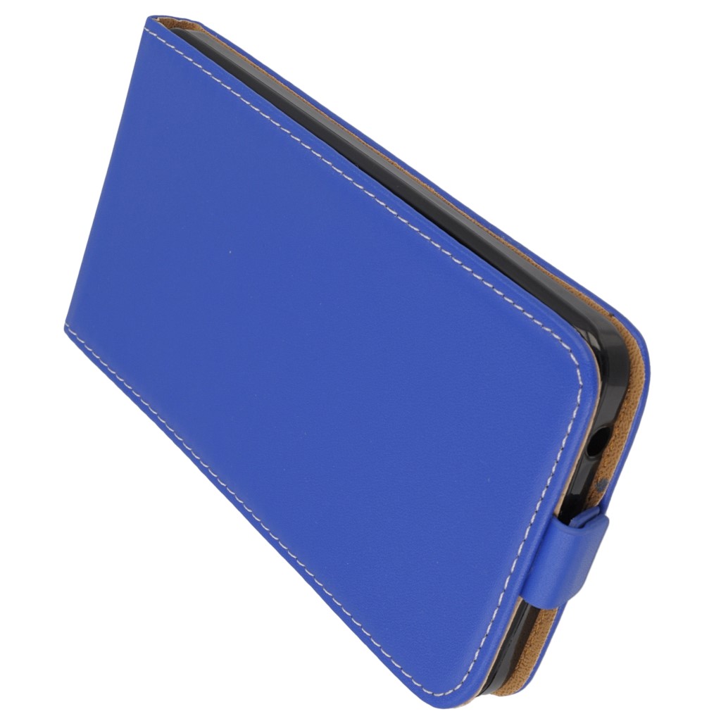 Pokrowiec z klapk na magnes Prestige Slim Flexi  niebieski Microsoft Lumia 640 XL Dual SIM / 5