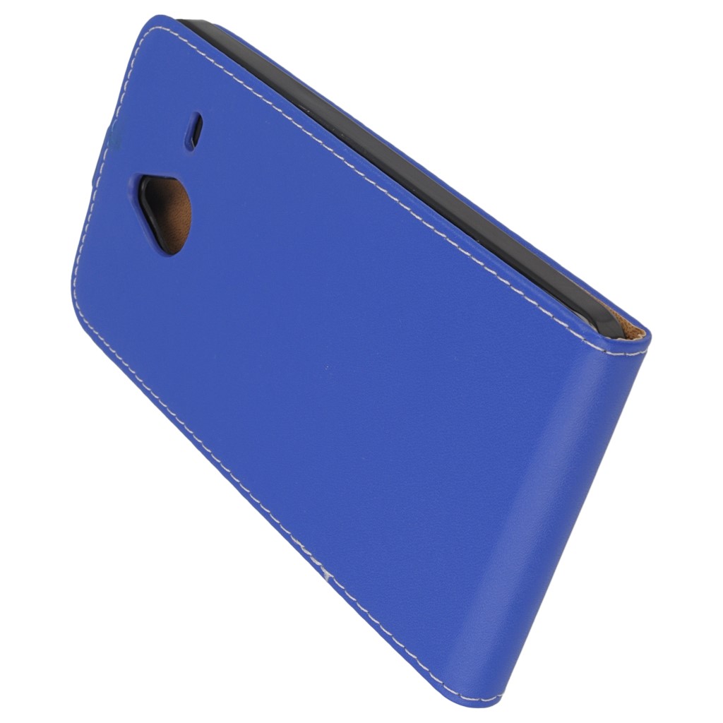 Pokrowiec z klapk na magnes Prestige Slim Flexi  niebieski Microsoft Lumia 640 XL Dual SIM / 6
