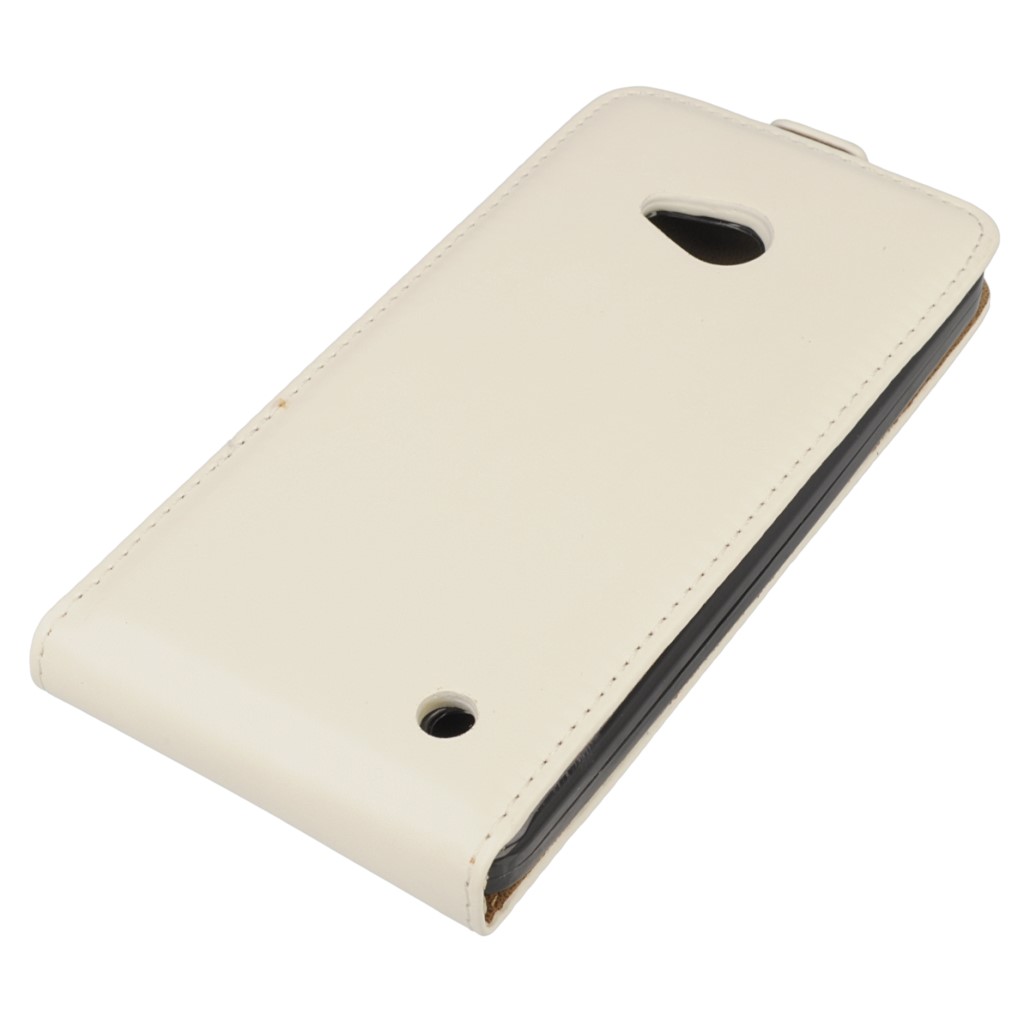Pokrowiec z klapk na magnes Prestige Slim Flexi  biay Microsoft Lumia 640 Dual SIM / 3