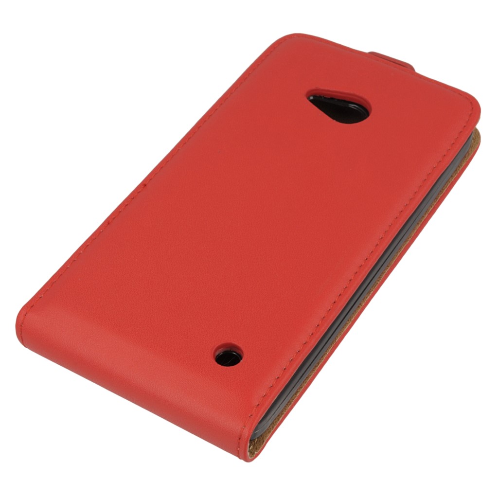 Pokrowiec z klapk na magnes Prestige Slim Flexi czerwony Microsoft Lumia 640 Dual SIM / 4