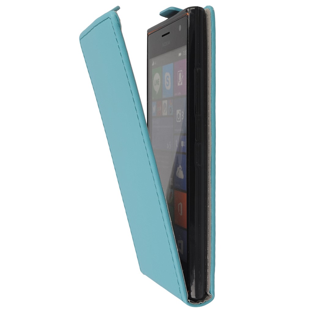 Pokrowiec z klapk na magnes Prestige Slim Flexi jasny niebieski NOKIA Lumia 730 / 7