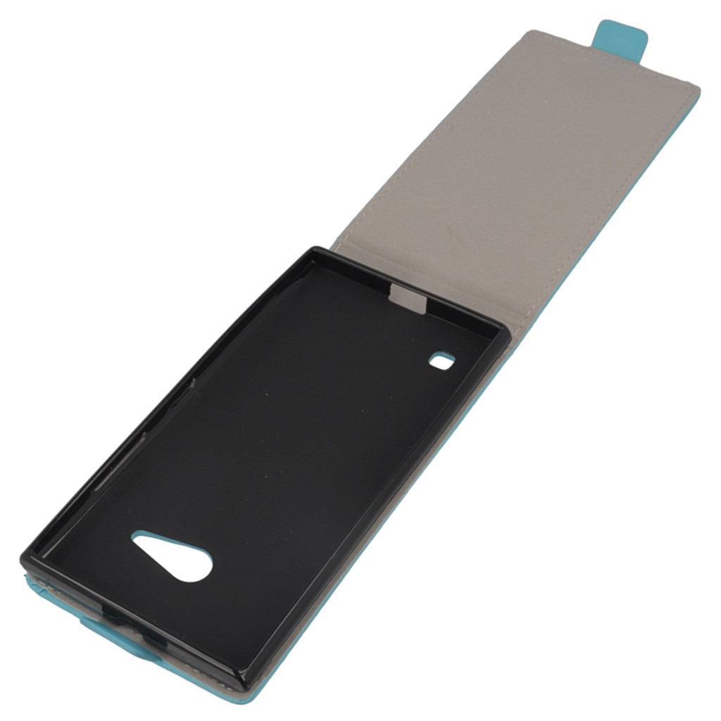 Pokrowiec z klapk na magnes Prestige Slim Flexi jasny niebieski NOKIA Lumia 730 / 11