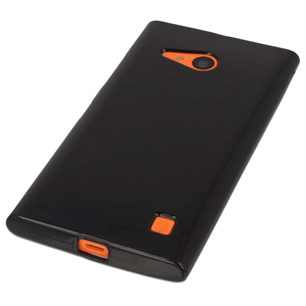Pokrowiec silikonowe etui BACK CASE czarne NOKIA Lumia 730