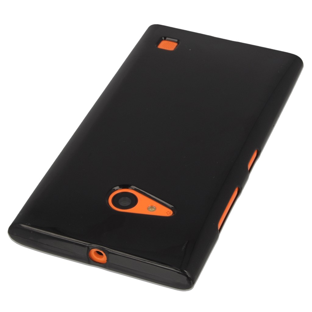 Pokrowiec silikonowe etui BACK CASE czarne NOKIA Lumia 730 / 2