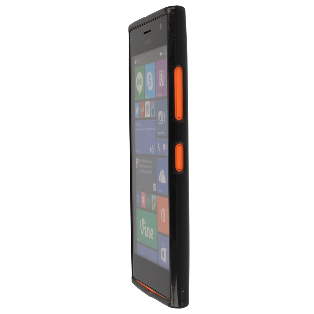 Pokrowiec silikonowe etui BACK CASE czarne NOKIA Lumia 730 / 6