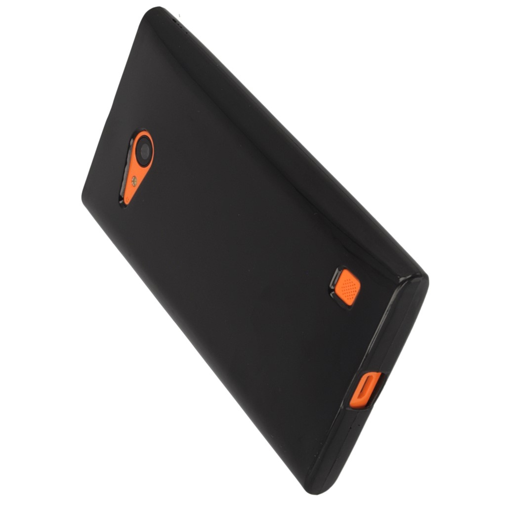 Pokrowiec silikonowe etui BACK CASE czarne NOKIA Lumia 730 / 7