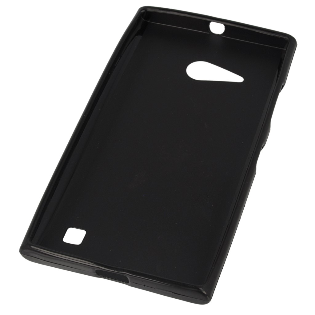Pokrowiec silikonowe etui BACK CASE czarne NOKIA Lumia 730 / 8