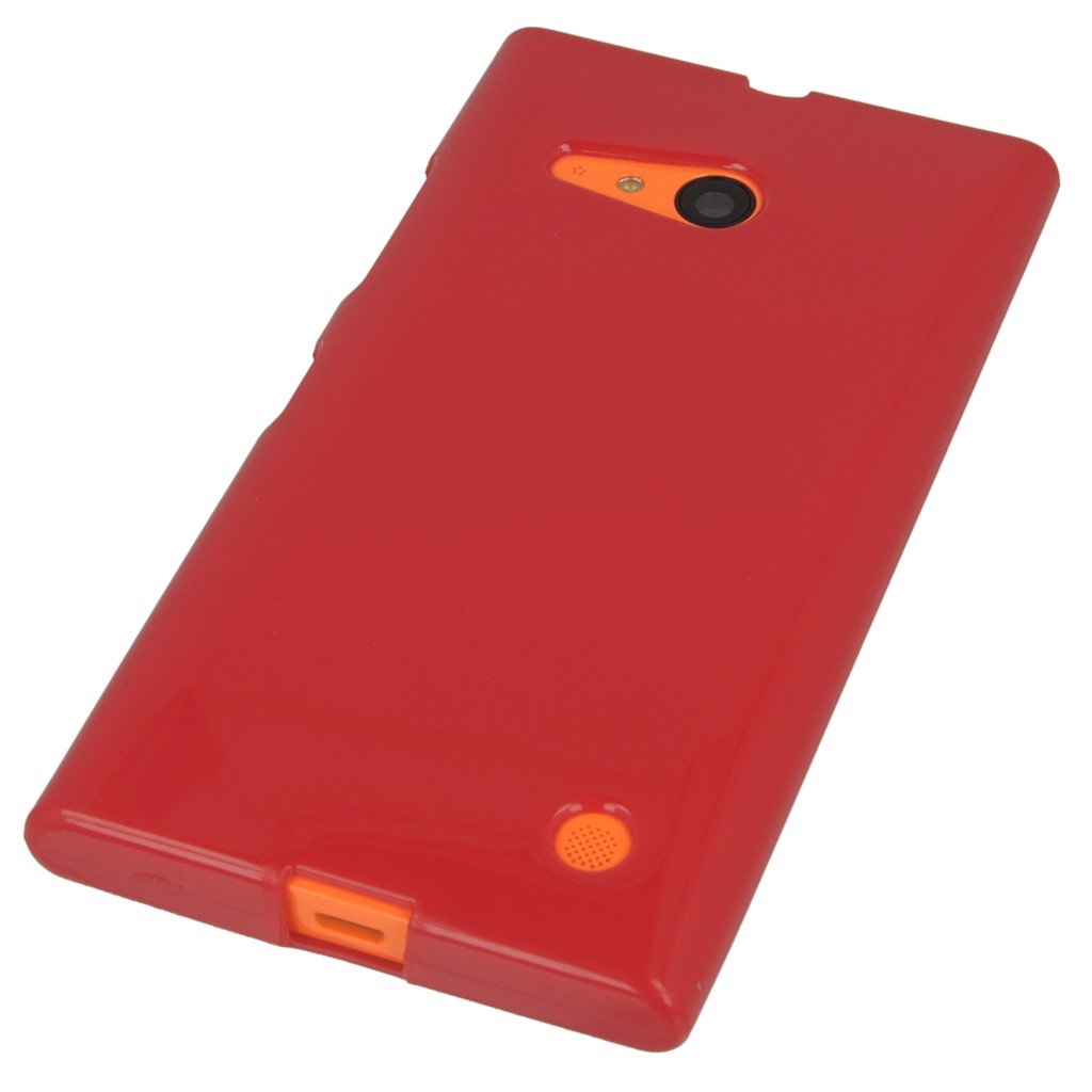 Pokrowiec silikonowe etui BACK CASE czerwone NOKIA Lumia 730