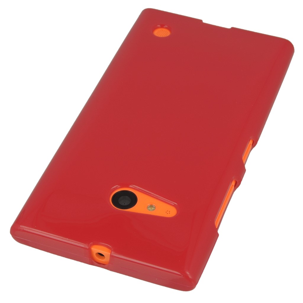 Pokrowiec silikonowe etui BACK CASE czerwone NOKIA Lumia 730 / 2