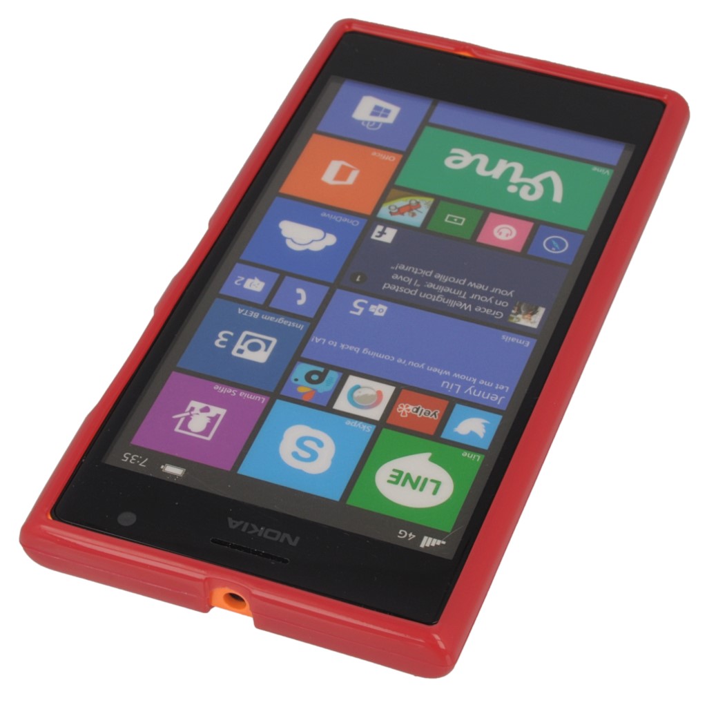 Pokrowiec silikonowe etui BACK CASE czerwone NOKIA Lumia 730 / 4