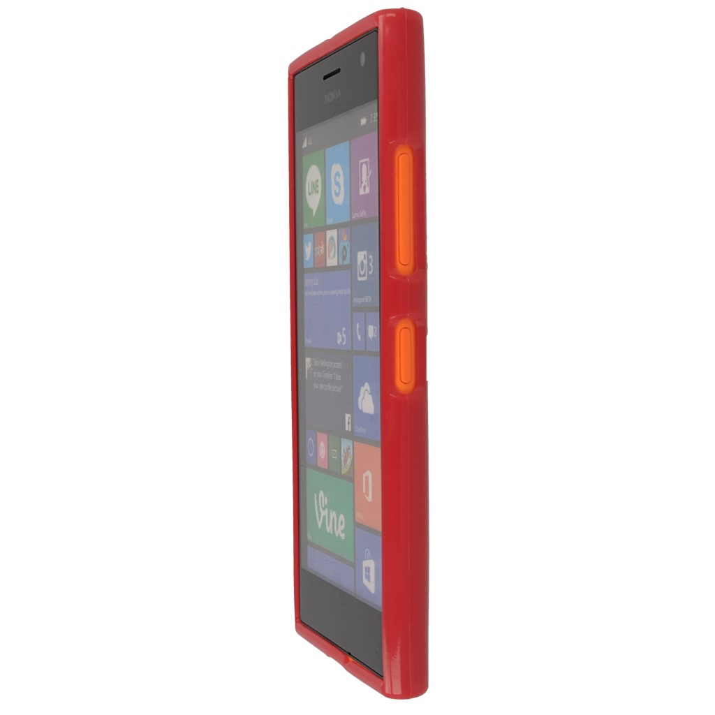 Pokrowiec silikonowe etui BACK CASE czerwone NOKIA Lumia 730 / 6