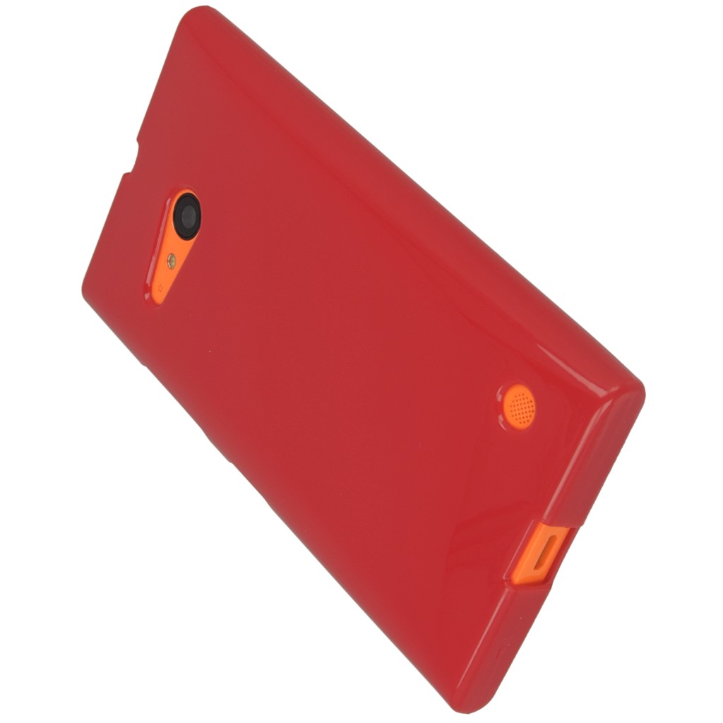 Pokrowiec silikonowe etui BACK CASE czerwone NOKIA Lumia 730 / 7