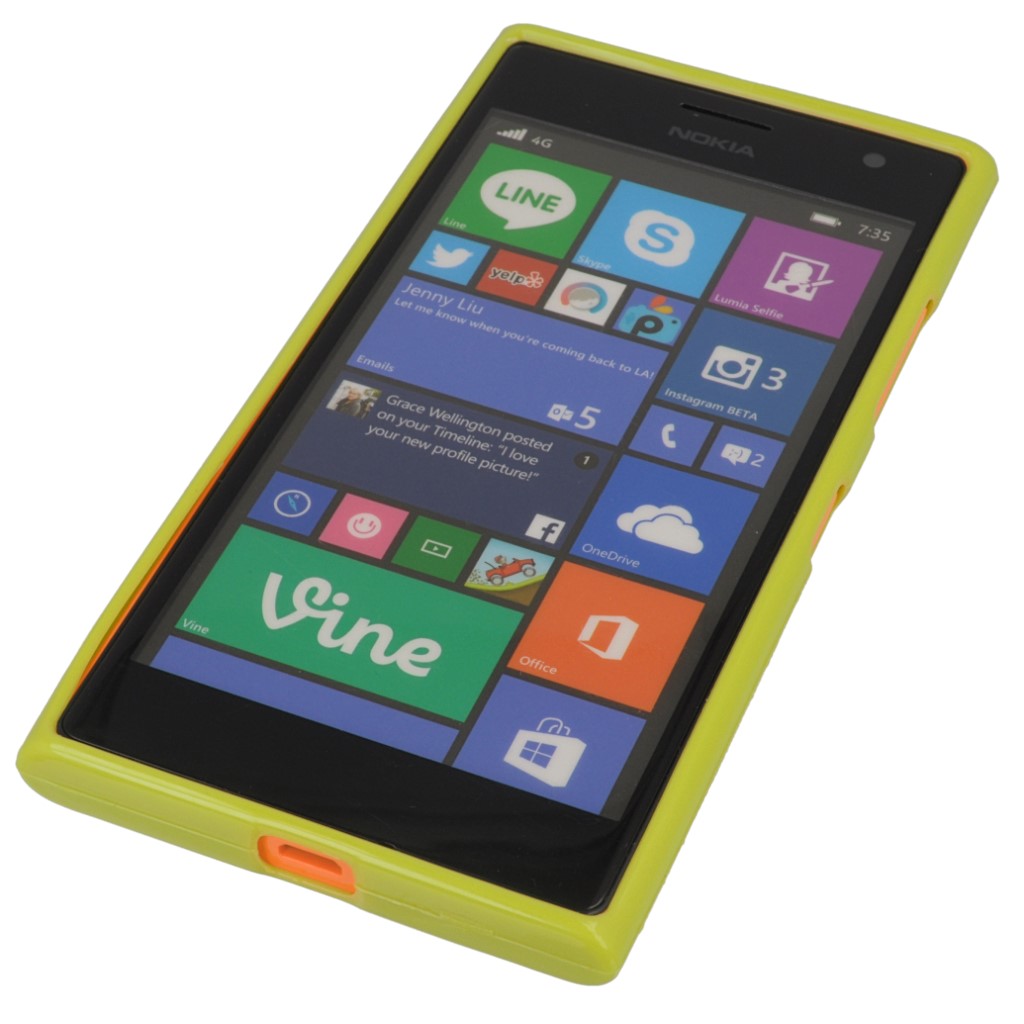 Pokrowiec silikonowe etui BACK CASE zielone NOKIA Lumia 730 / 3