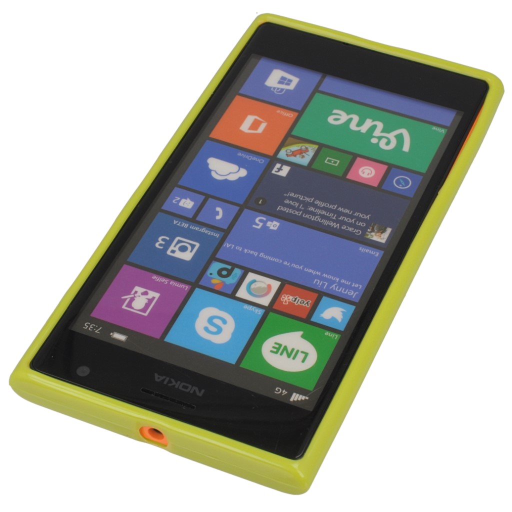 Pokrowiec silikonowe etui BACK CASE zielone NOKIA Lumia 730 / 4