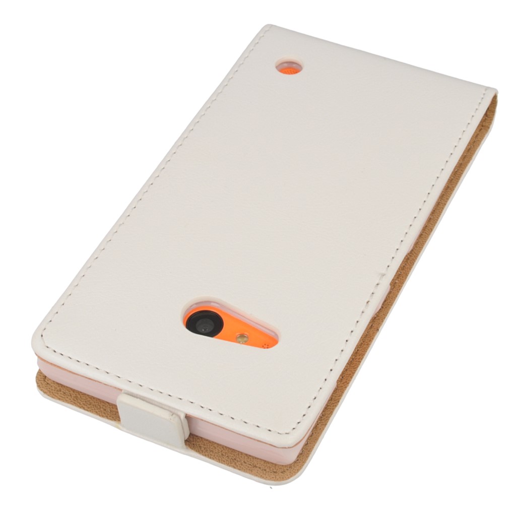 Pokrowiec z klapk na magnes Prestige Slim Flexi biay NOKIA Lumia 730 / 4
