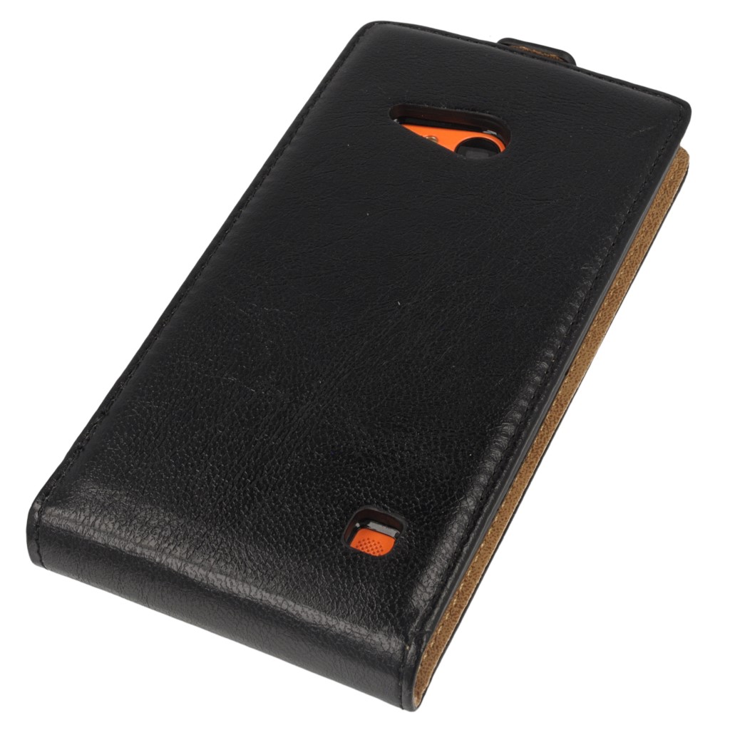 Pokrowiec z klapk na magnes Prestige Slim Flexi czarny NOKIA Lumia 730 / 5