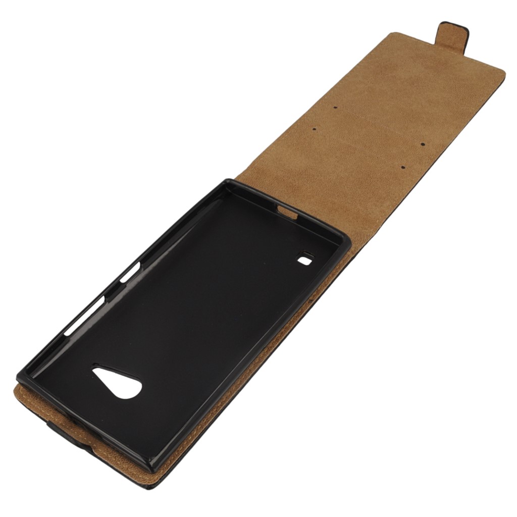 Pokrowiec z klapk na magnes Prestige Slim Flexi czarny NOKIA Lumia 730 / 10