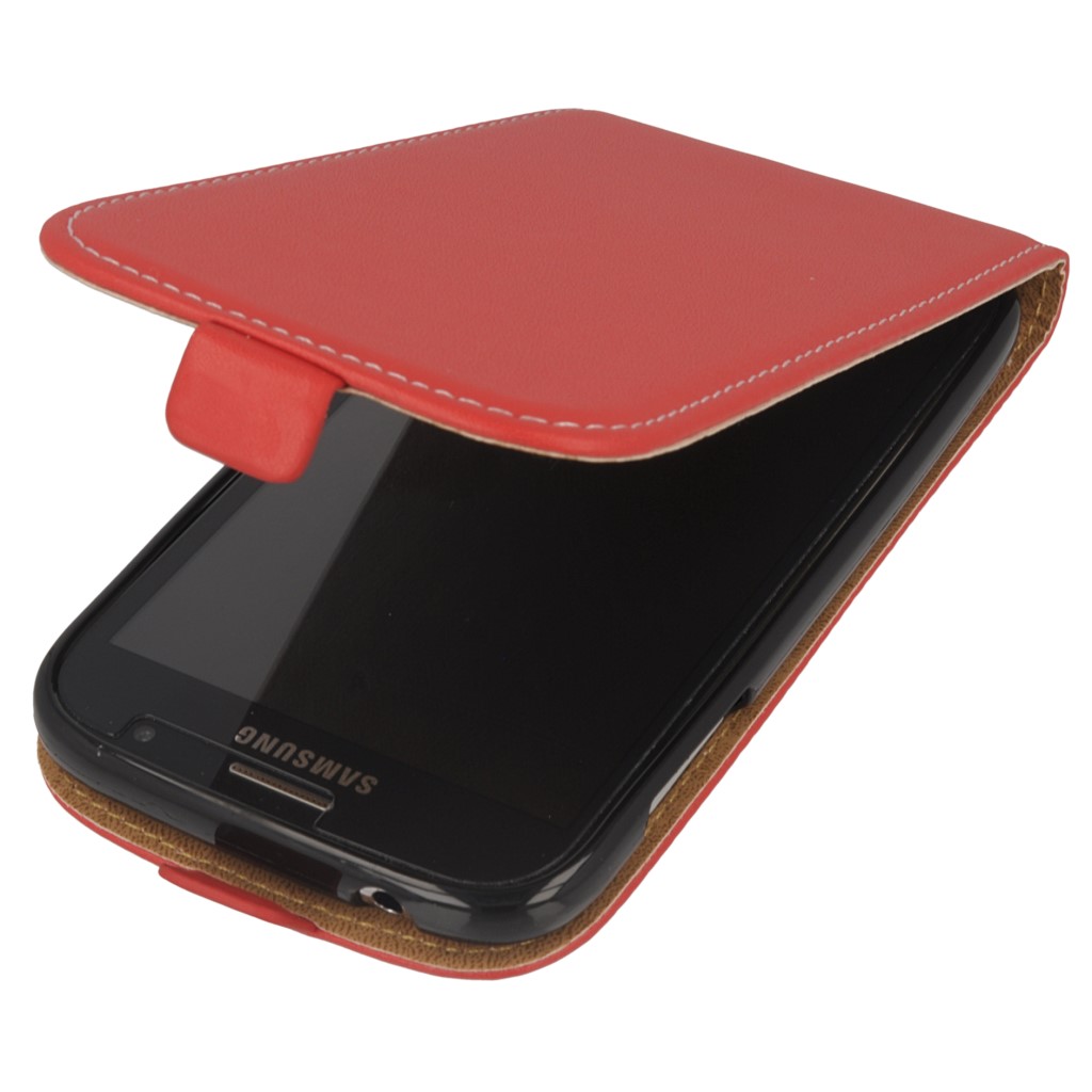 Pokrowiec z klapk na magnes Prestige Slim Flexi czerwony SAMSUNG GT-i9060 Galaxy Grand Neo