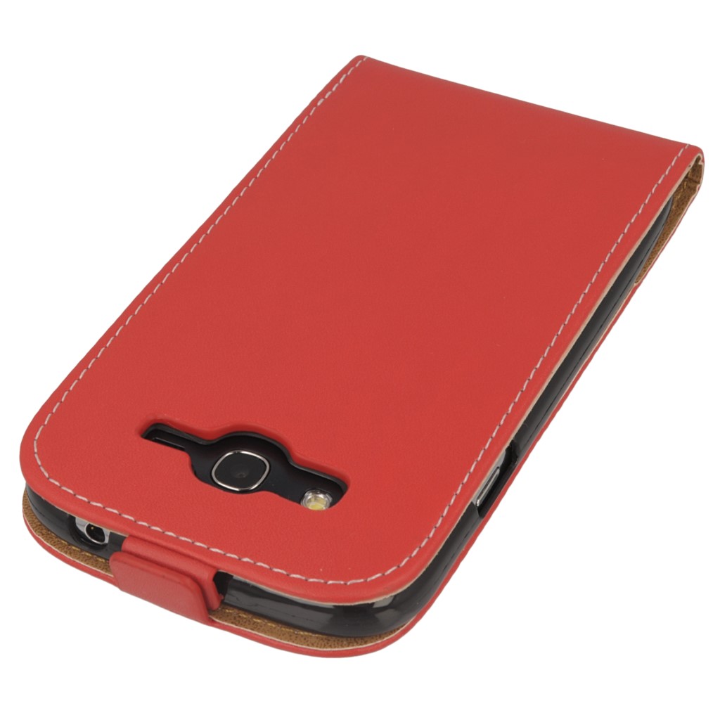 Pokrowiec z klapk na magnes Prestige Slim Flexi czerwony SAMSUNG GT-i9060 Galaxy Grand Neo / 4
