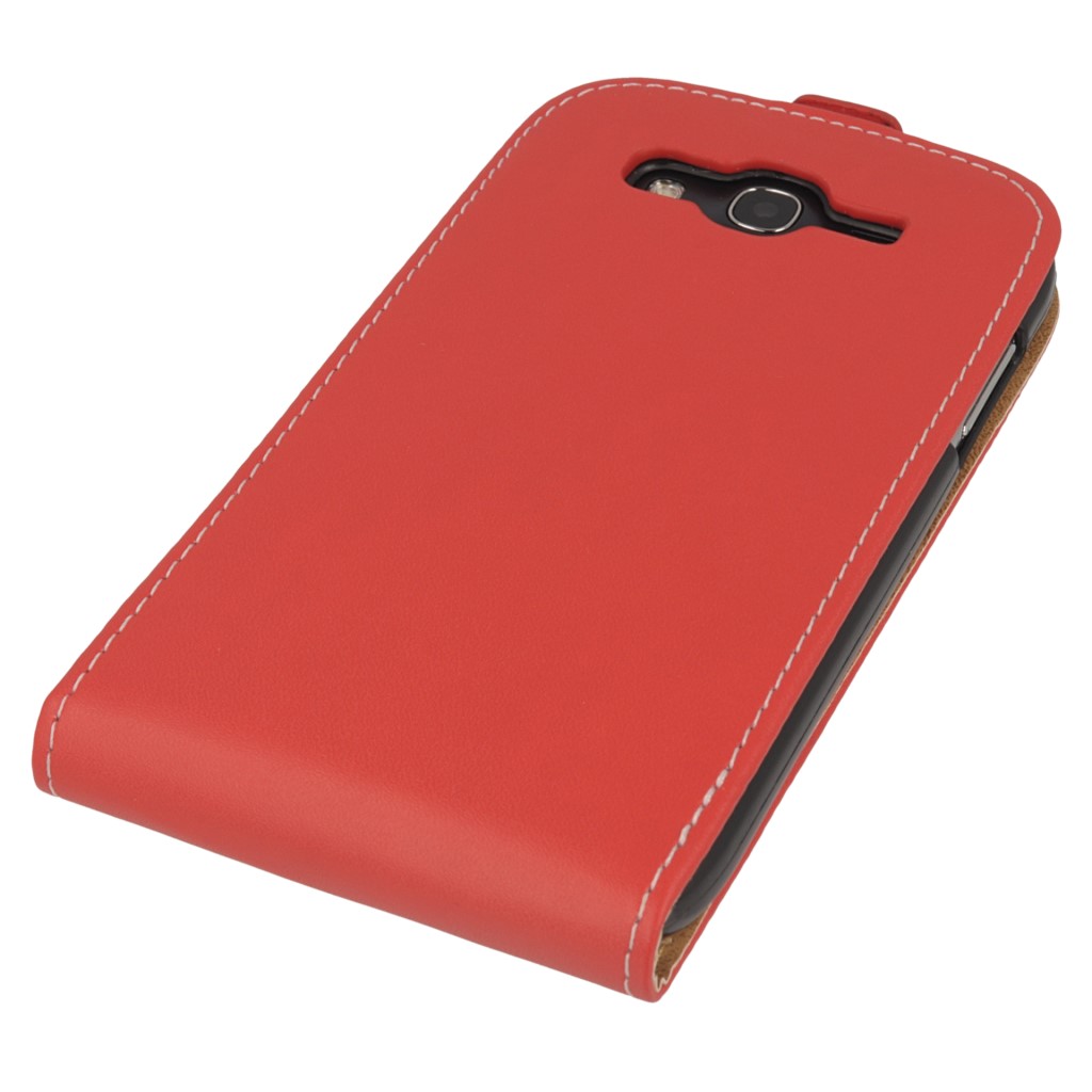 Pokrowiec z klapk na magnes Prestige Slim Flexi czerwony SAMSUNG GT-i9060 Galaxy Grand Neo / 5