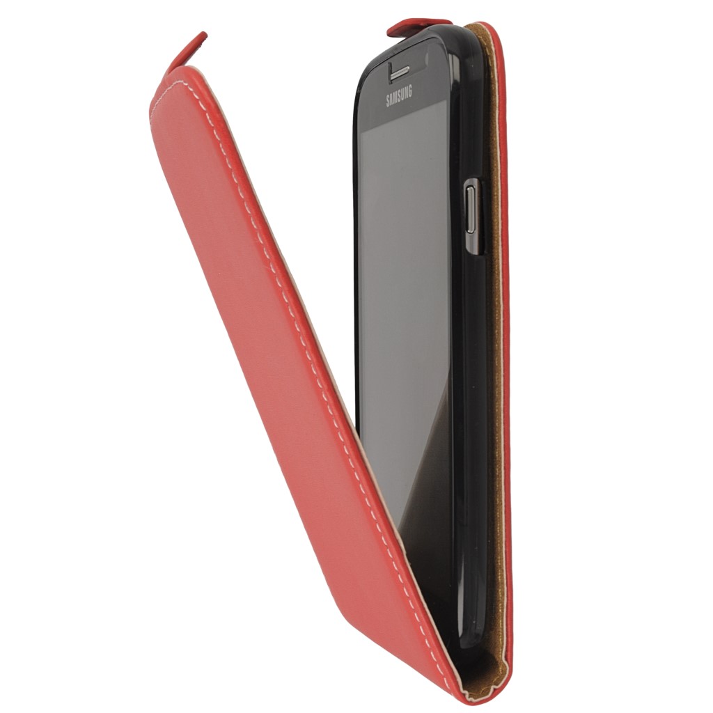 Pokrowiec z klapk na magnes Prestige Slim Flexi czerwony SAMSUNG GT-i9060 Galaxy Grand Neo / 7