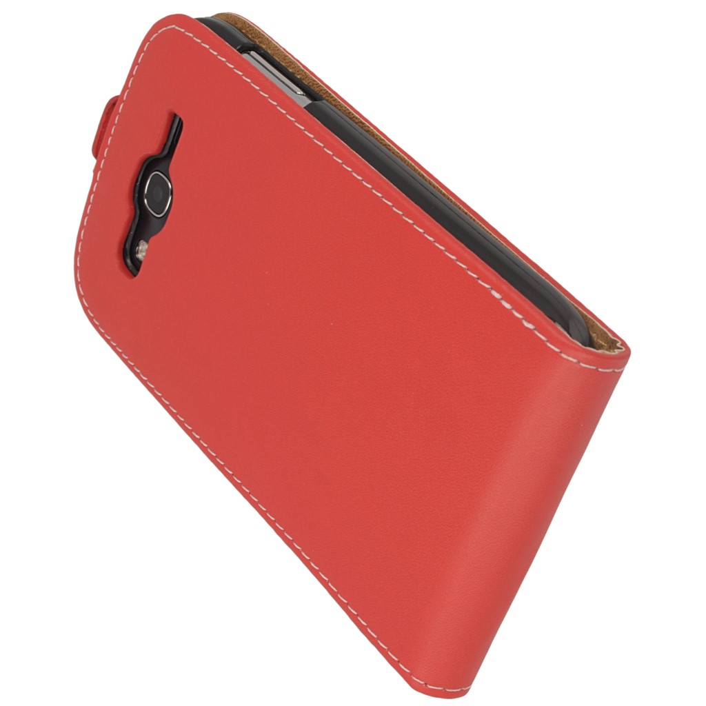 Pokrowiec z klapk na magnes Prestige Slim Flexi czerwony SAMSUNG GT-i9060 Galaxy Grand Neo / 9