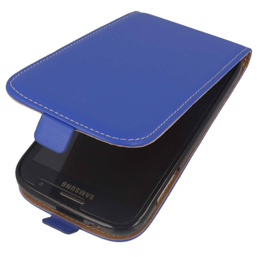 Pokrowiec z klapk na magnes Prestige Slim Flexi niebieski SAMSUNG GT-i9060 Galaxy Grand Neo