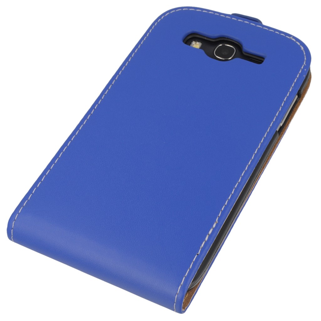 Pokrowiec z klapk na magnes Prestige Slim Flexi niebieski SAMSUNG GT-i9060 Galaxy Grand Neo / 5
