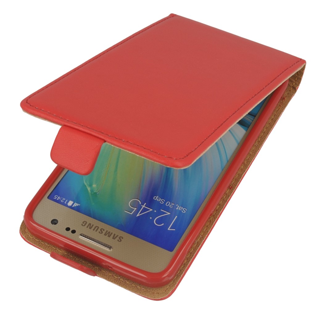 Pokrowiec z klapk na magnes Prestige Slim Flexi czerwony SAMSUNG Galaxy A3