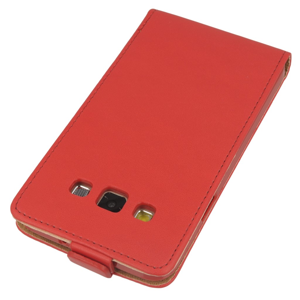 Pokrowiec z klapk na magnes Prestige Slim Flexi czerwony SAMSUNG Galaxy A3 / 4