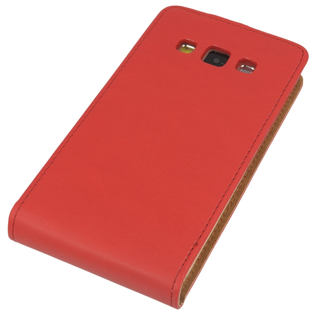 Pokrowiec z klapk na magnes Prestige Slim Flexi czerwony SAMSUNG Galaxy A3 / 5