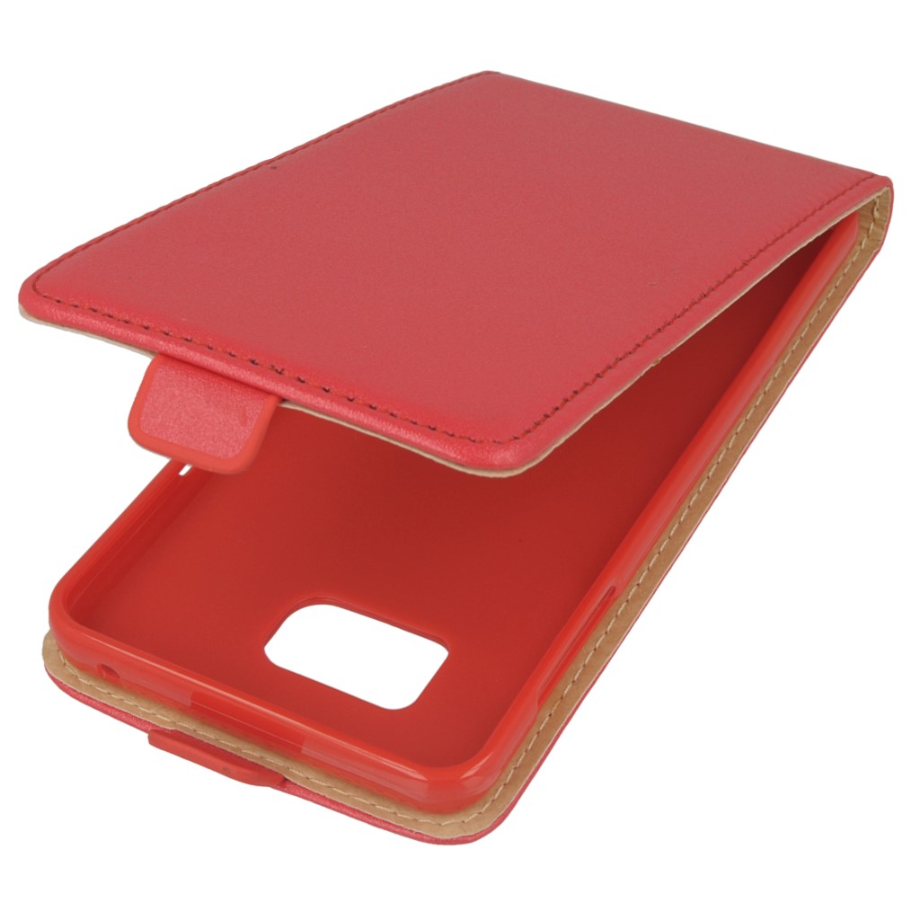 Pokrowiec z klapk na magnes Prestige Slim Flexi czerwony SAMSUNG Galaxy Note 5