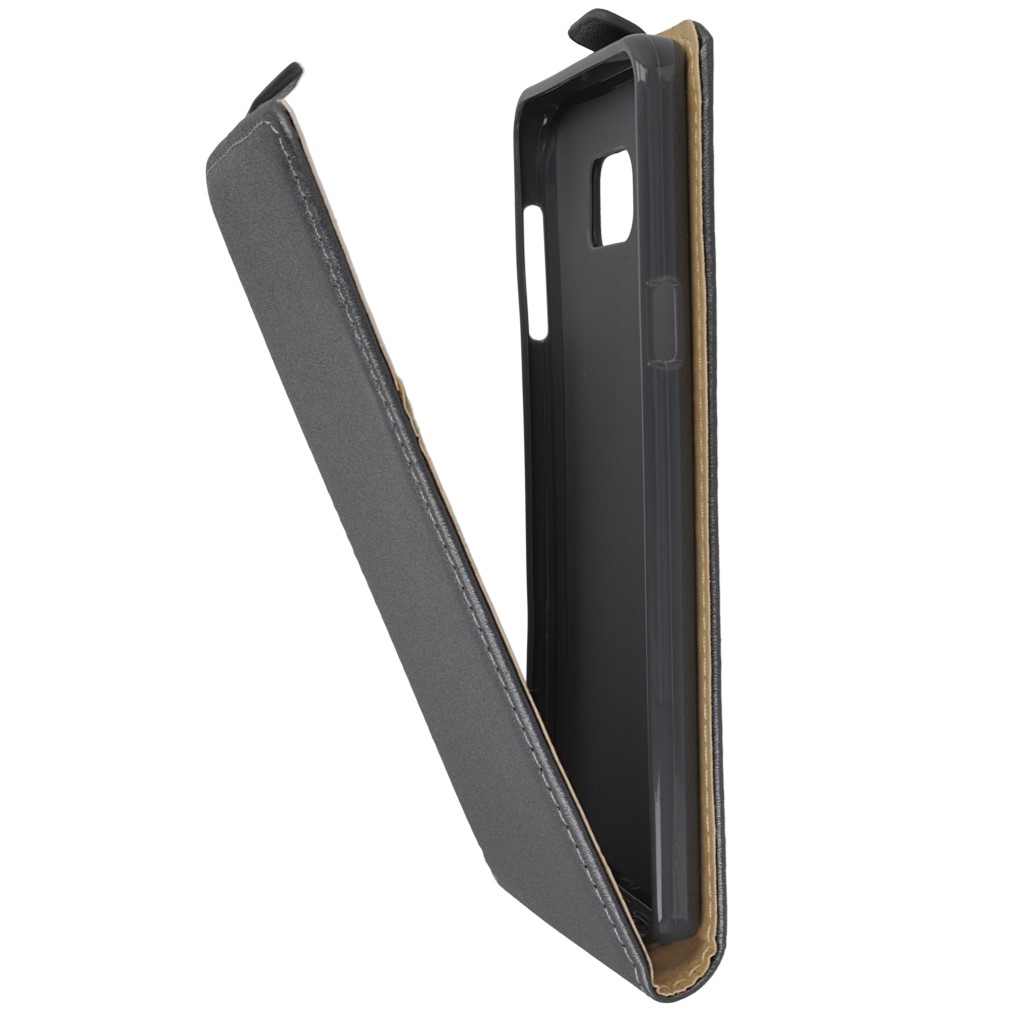 Pokrowiec z klapk na magnes Prestige Slim Flexi grafitowy SAMSUNG Galaxy Note 5 / 7