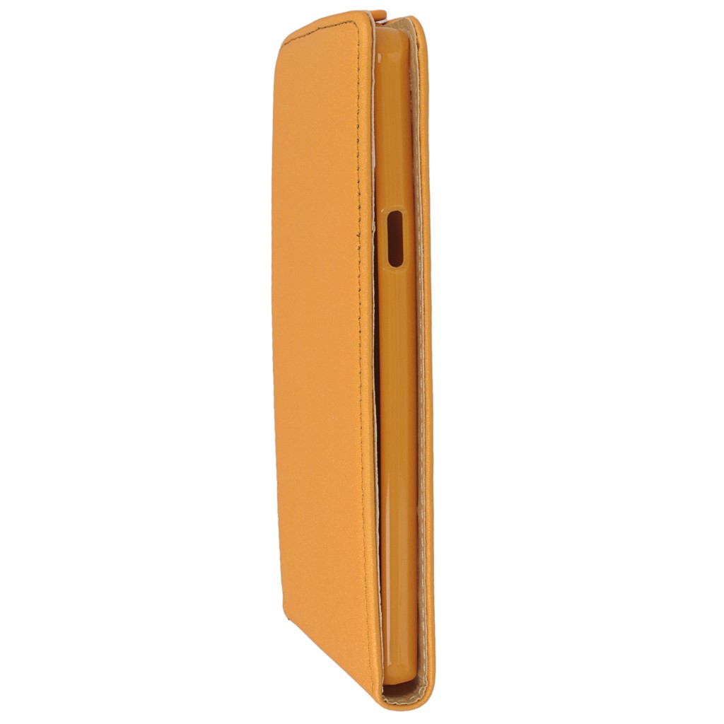 Pokrowiec z klapk na magnes Prestige Slim Flexi pomaraczowy SAMSUNG Galaxy Note 5 / 6
