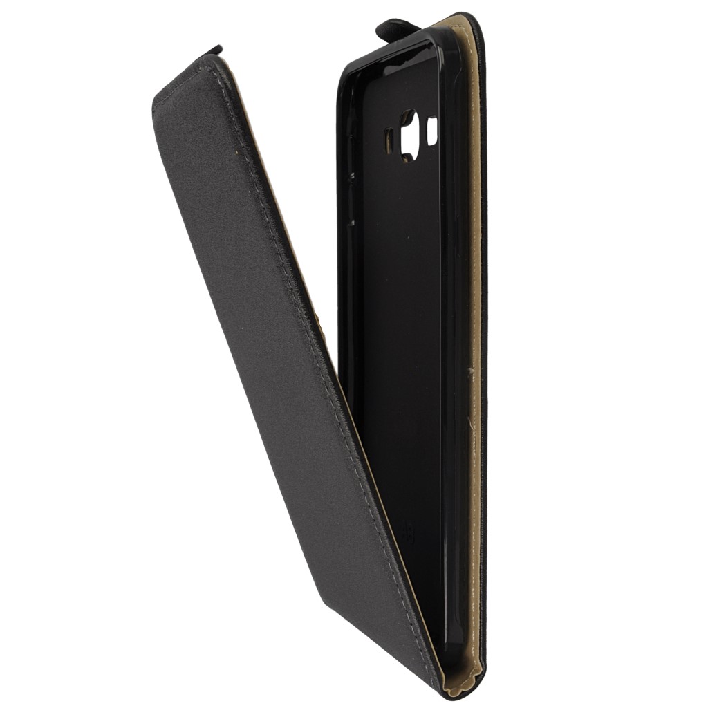 Pokrowiec z klapk na magnes Prestige Slim Flexi czarny SAMSUNG Galaxy A8 / 7