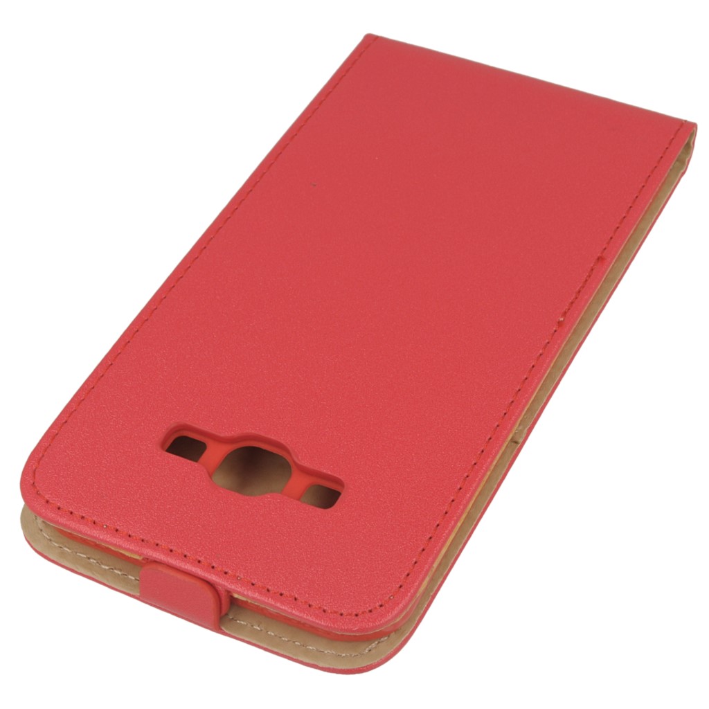 Pokrowiec z klapk na magnes Prestige Slim Flexi czerwony SAMSUNG Galaxy A8 / 4