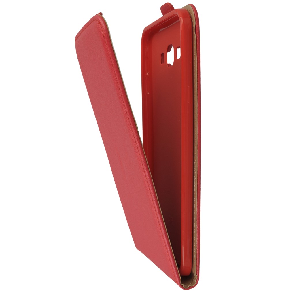Pokrowiec z klapk na magnes Prestige Slim Flexi czerwony SAMSUNG Galaxy A8 / 7