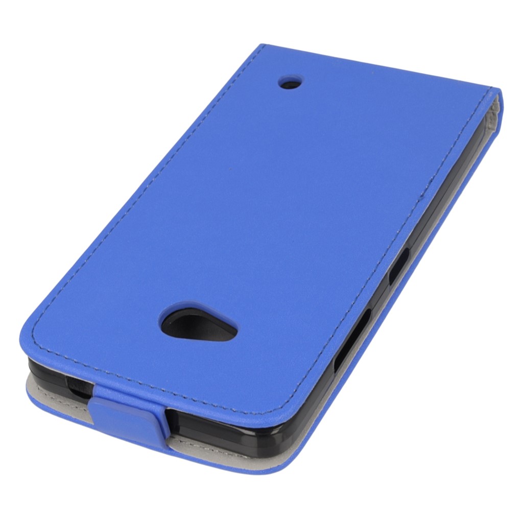 Pokrowiec z klapk na magnes Prestige Slim Flexi  niebieski Microsoft Lumia 640 Dual SIM / 4