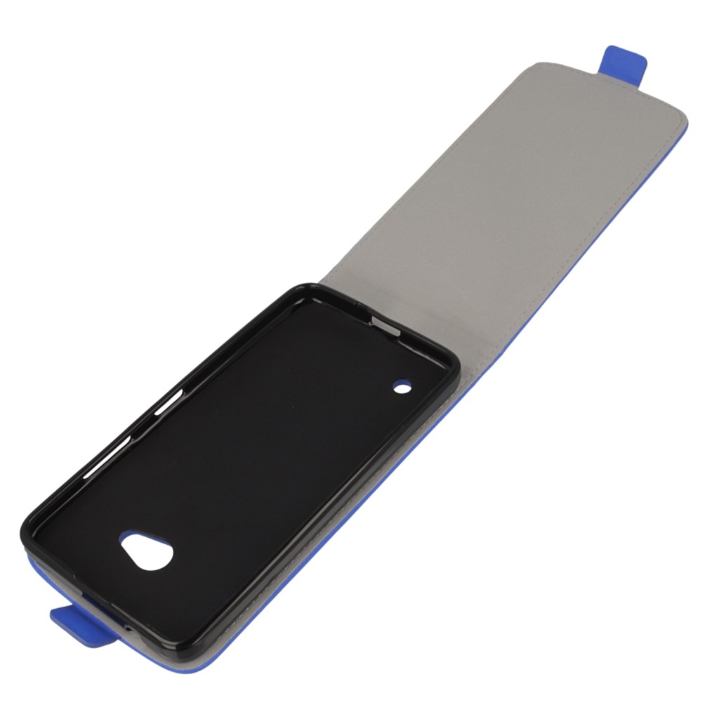 Pokrowiec z klapk na magnes Prestige Slim Flexi  niebieski Microsoft Lumia 640 Dual SIM / 9