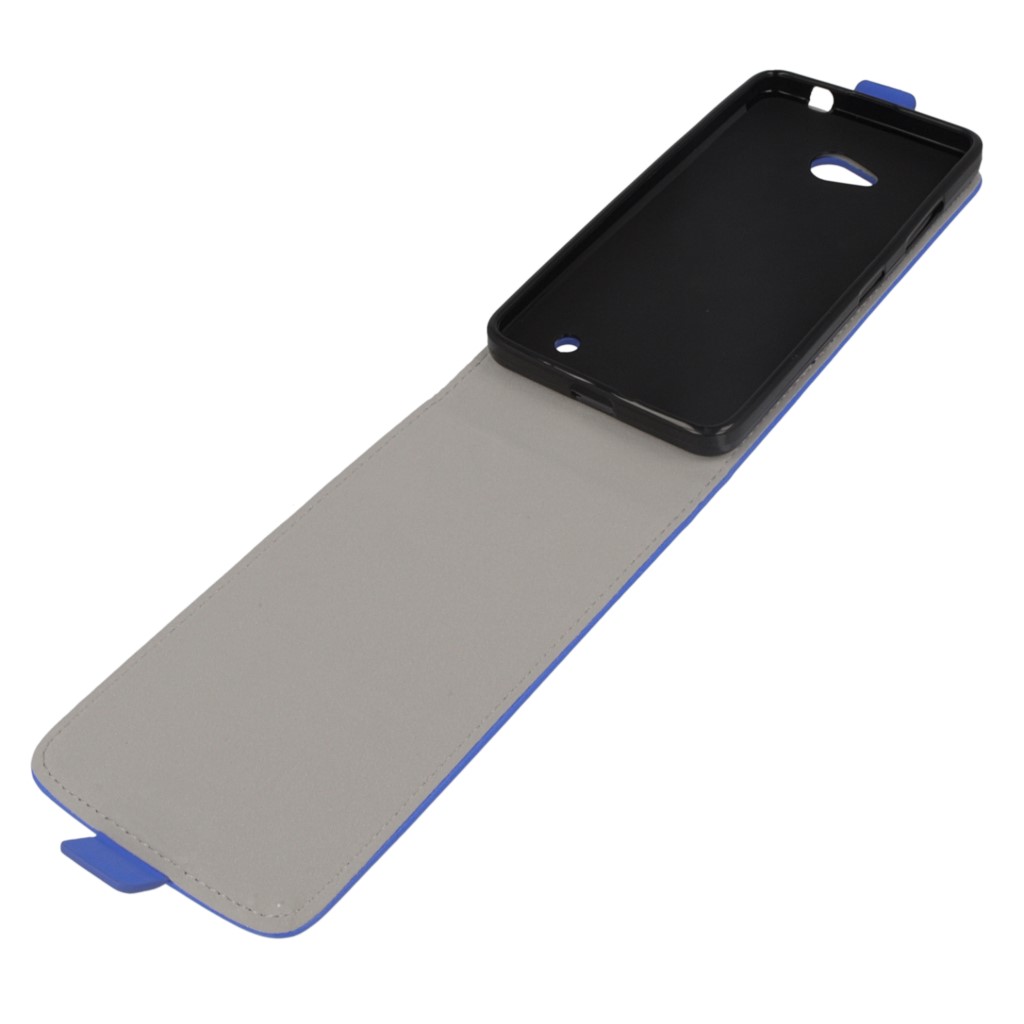 Pokrowiec z klapk na magnes Prestige Slim Flexi  niebieski Microsoft Lumia 640 Dual SIM / 10