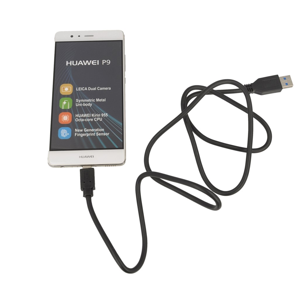 Kabel USB 1m Typ-C czarny HUAWEI Nova 12s / 4