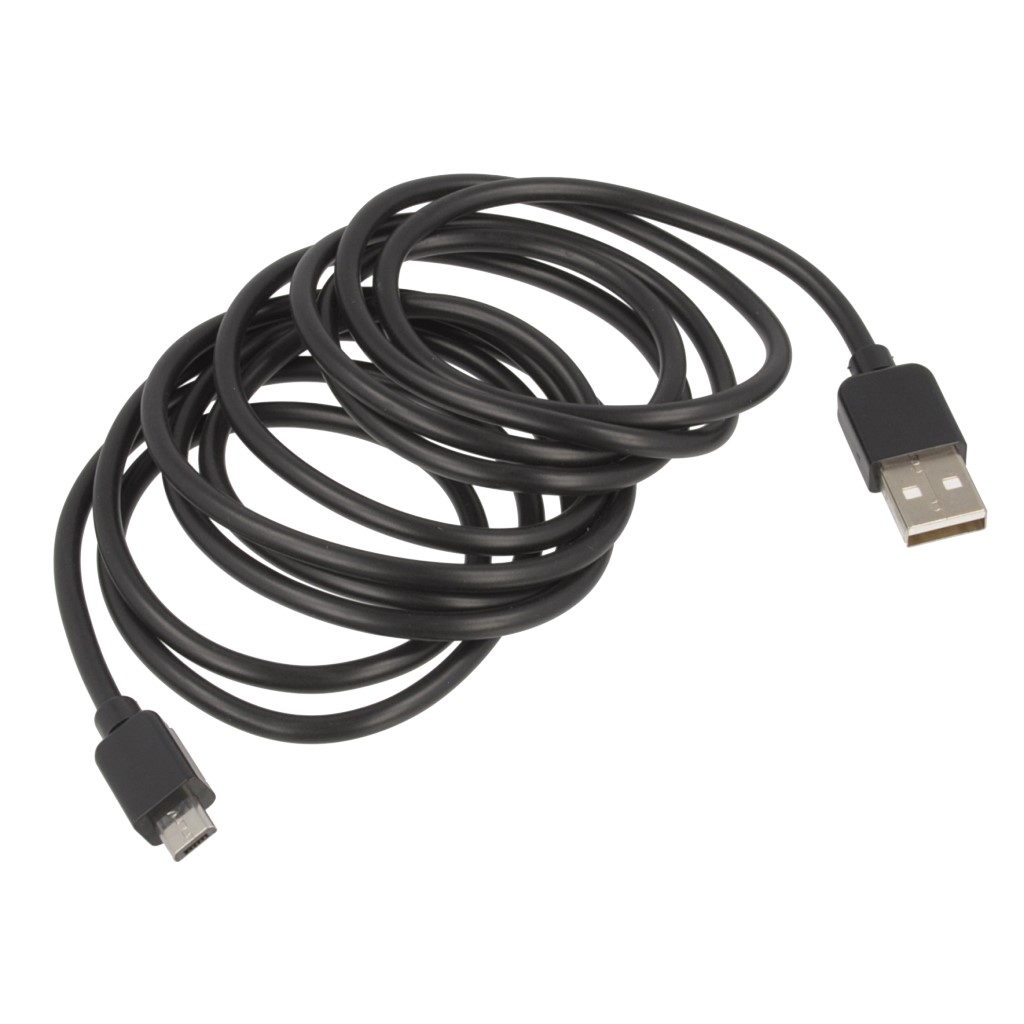 Kabel USB 3m microUSB czarny Wiko Lenny 3