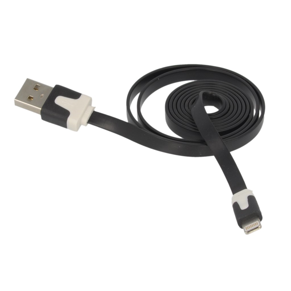 Kabel USB paski 1m Lightning czarny APPLE iPhone 13 mini