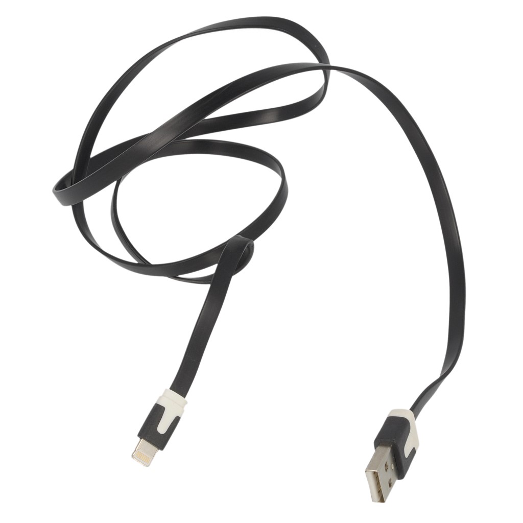 Kabel USB paski 1m Lightning czarny APPLE iPhone 6 / 2