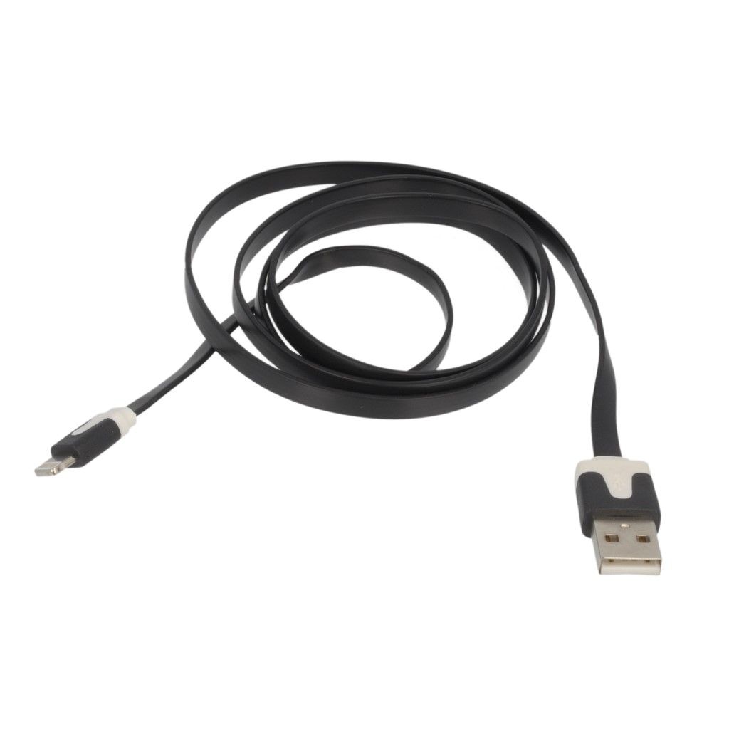 Kabel USB paski 1m Lightning czarny APPLE iPhone 8 Plus / 3