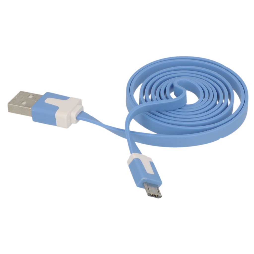 Kabel USB paski 1m microUSB niebieski Infinix Smart 6