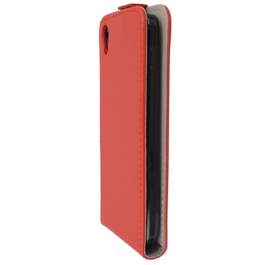 Pokrowiec z klapk na magnes Prestige Slim Flexi czerwony ALCATEL One Touch Idol 3 4.7 cala / 6