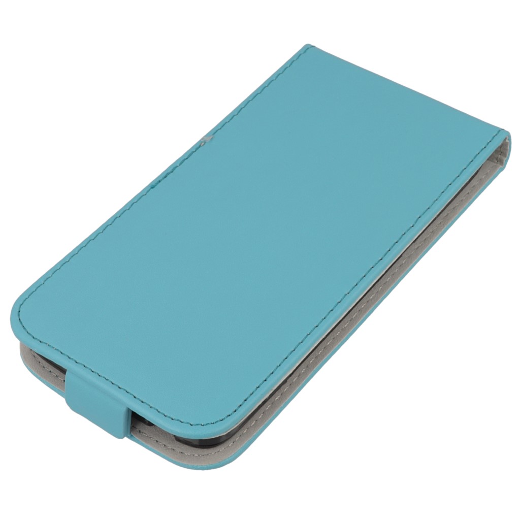 Pokrowiec z klapk na magnes Prestige Slim Flexi jasny niebieski ALCATEL One Touch Idol 3 4.7 cala / 2