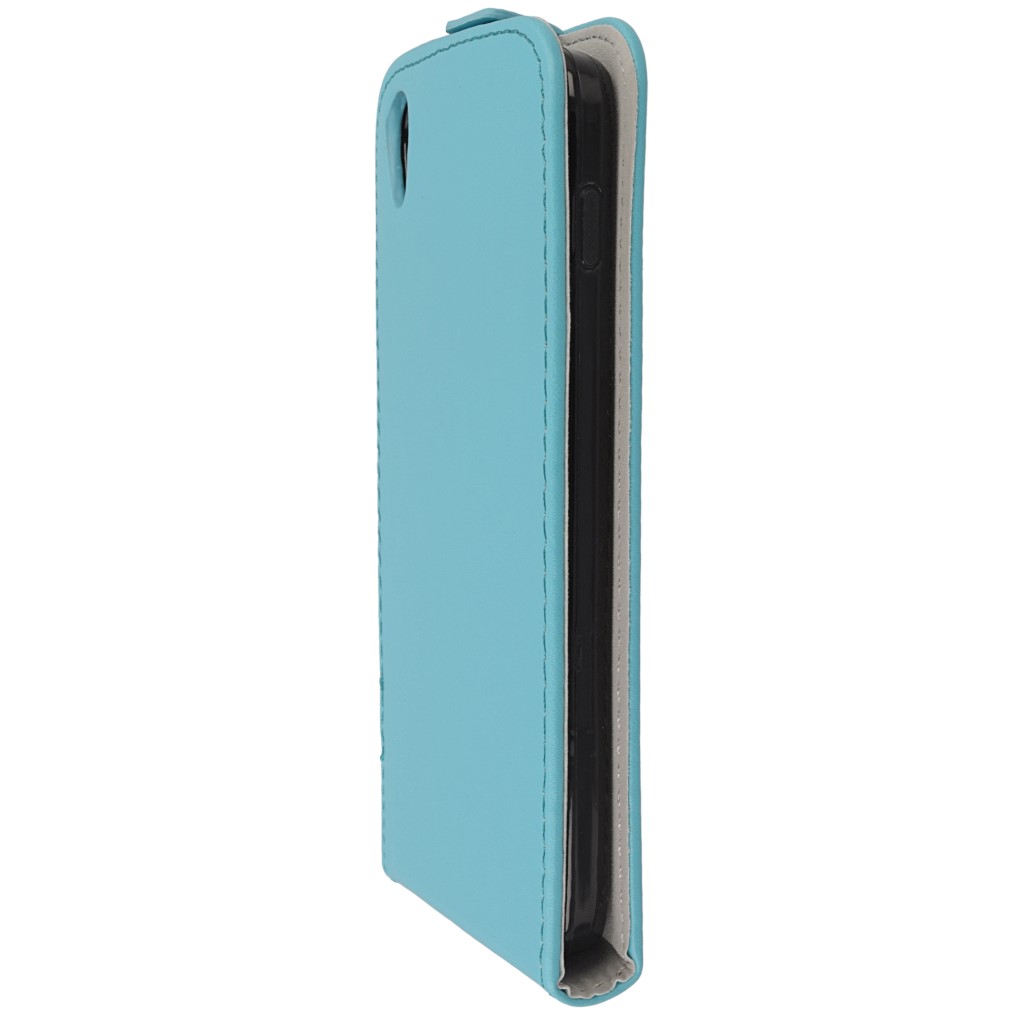 Pokrowiec z klapk na magnes Prestige Slim Flexi jasny niebieski ALCATEL One Touch Idol 3 4.7 cala / 6