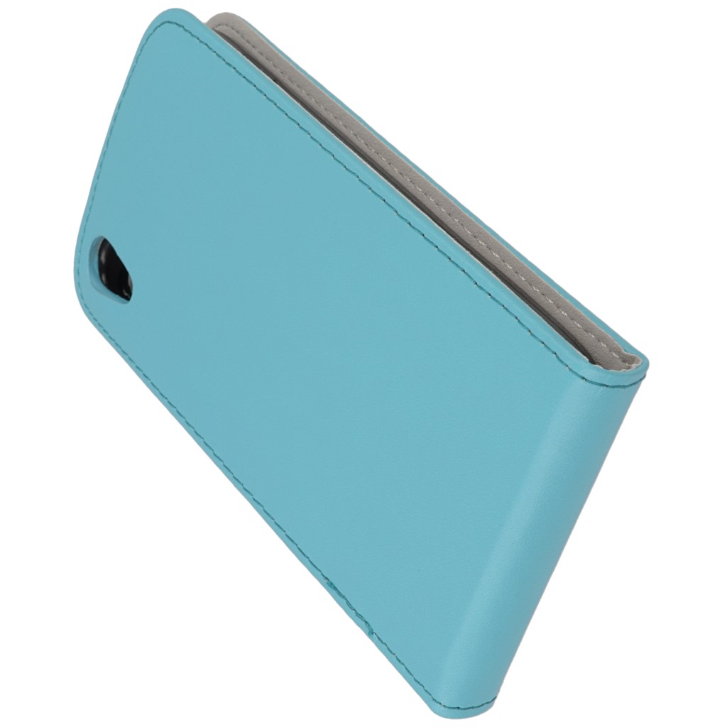 Pokrowiec z klapk na magnes Prestige Slim Flexi jasny niebieski ALCATEL One Touch Idol 3 4.7 cala / 10